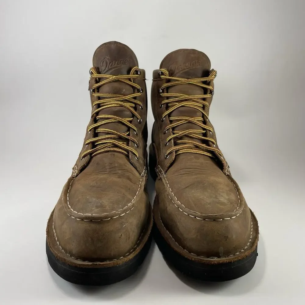 Danner Bull Run Moc Toe Boots Mens Size 10.5 D Brown Leather 6